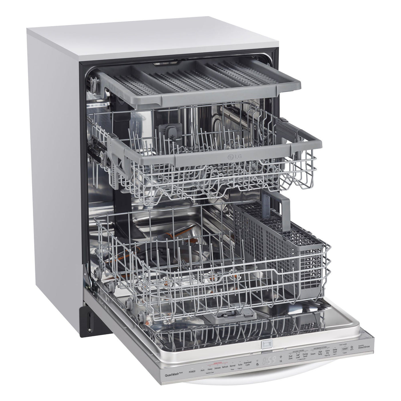 LG Smudge Resistant Stainless Steel Top Control Wi-Fi Enabled Dishwasher with TrueSteam® and 3rd Rack - LDTS5552S