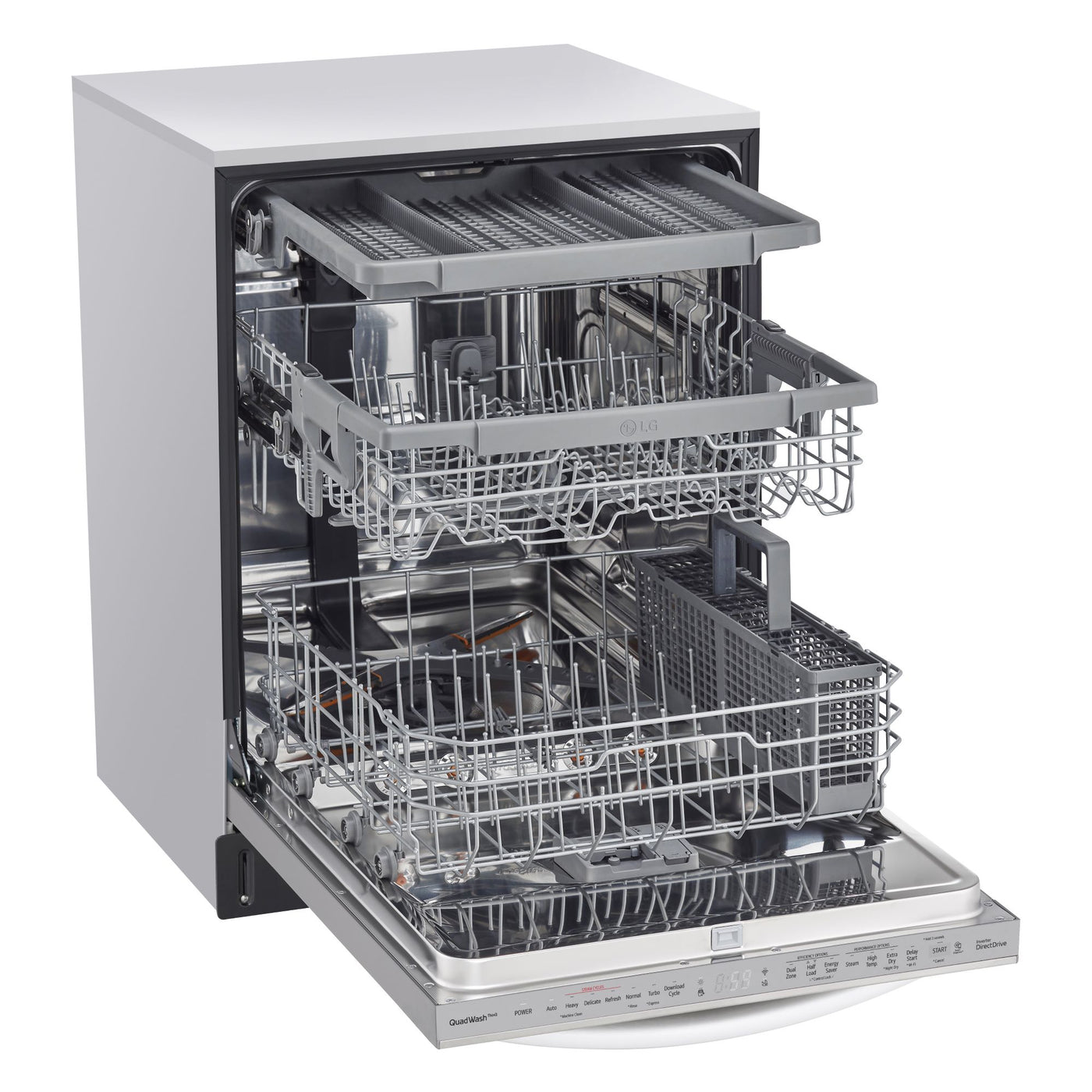 LG Smudge Resistant Stainless Steel Top Control Smart Dishwasher with TrueSteam® - LDTS5552S