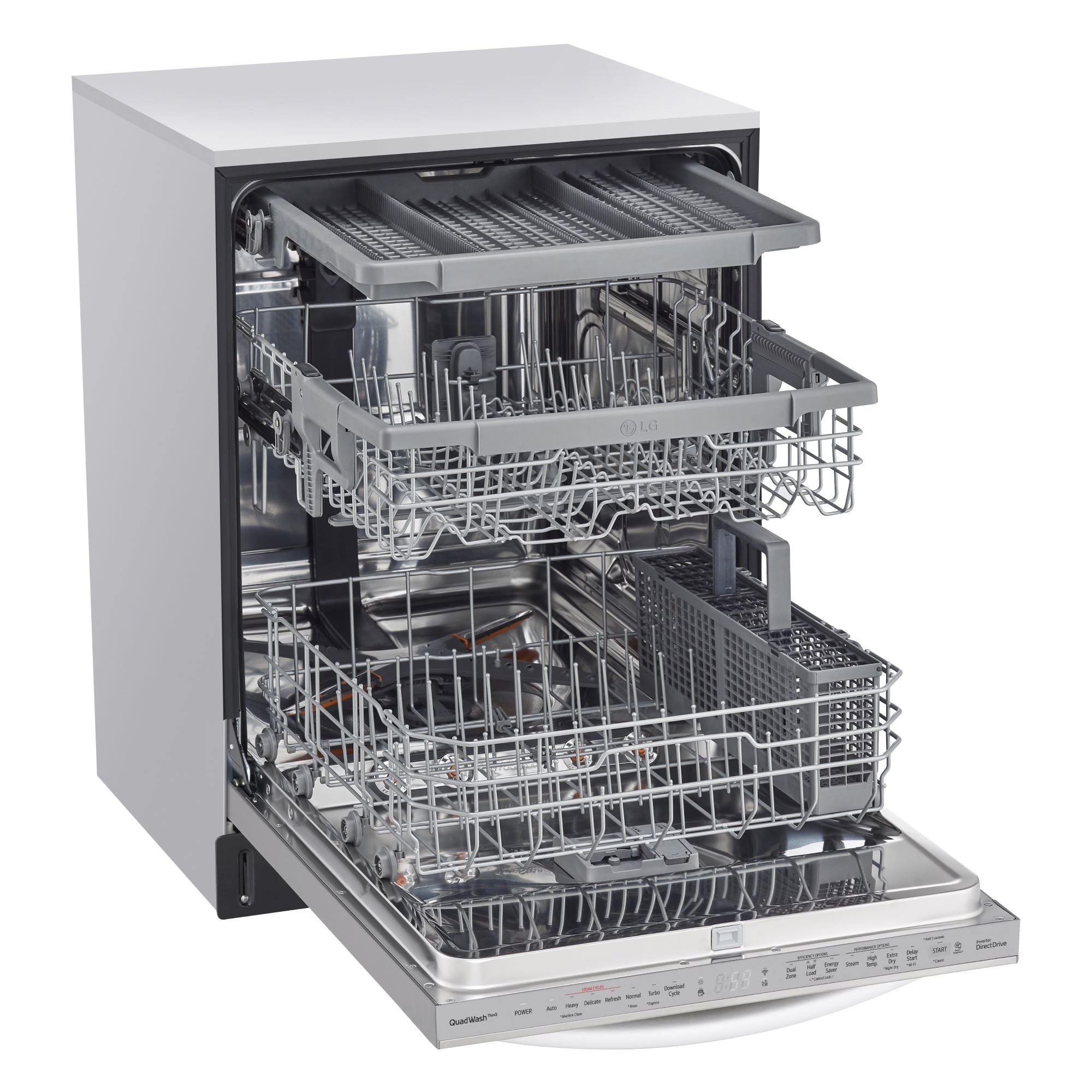 LG Smudge Resistant Stainless Steel Top Control Smart Dishwasher with TrueSteam® - LDTS5552S