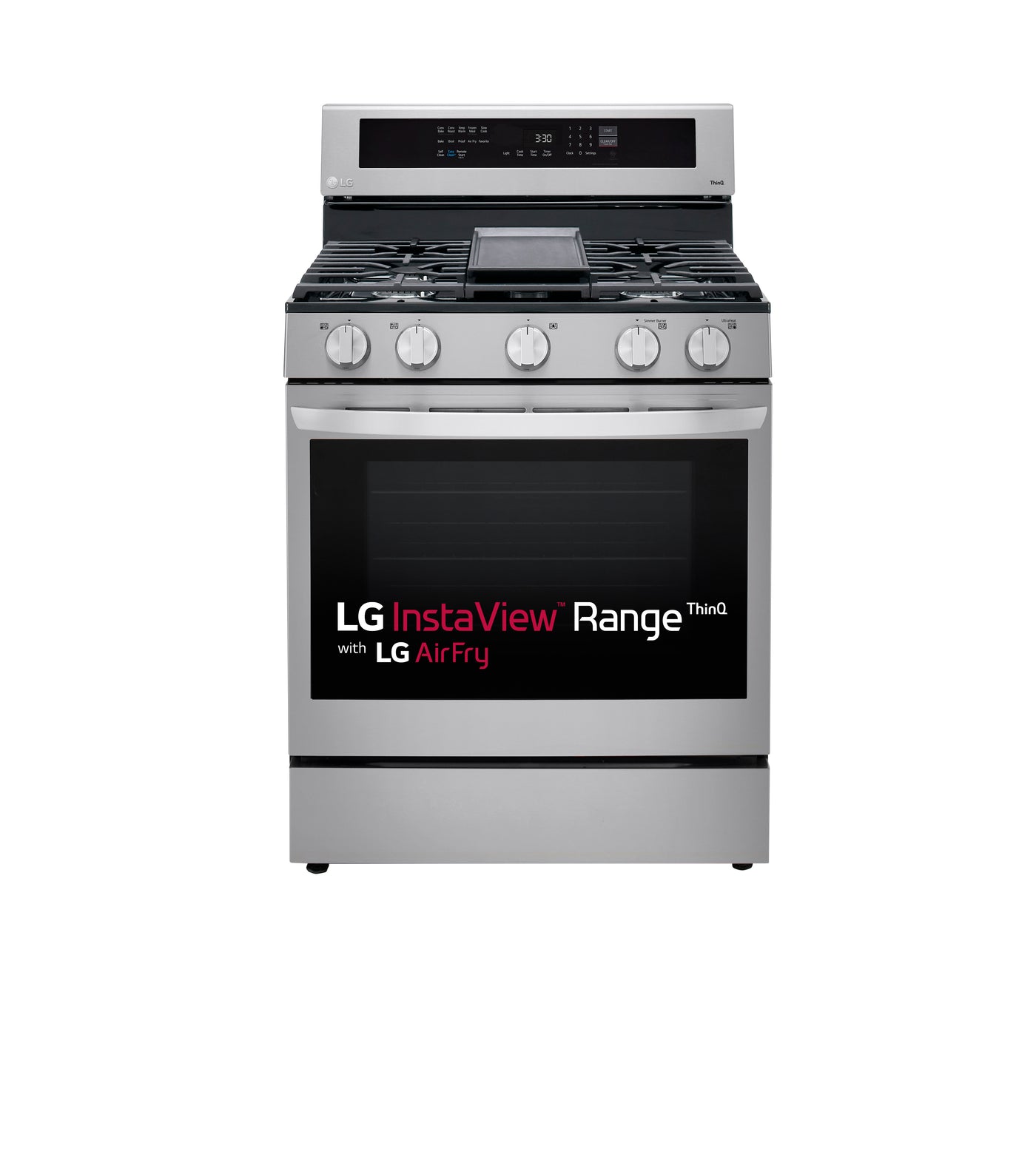 LG Smudge Resistant Stainless Steel True Convection InstaView™ Gas Range with Air Fry and Wi-Fi Enabled (5.8 Cu.Ft) - LRGL5825F