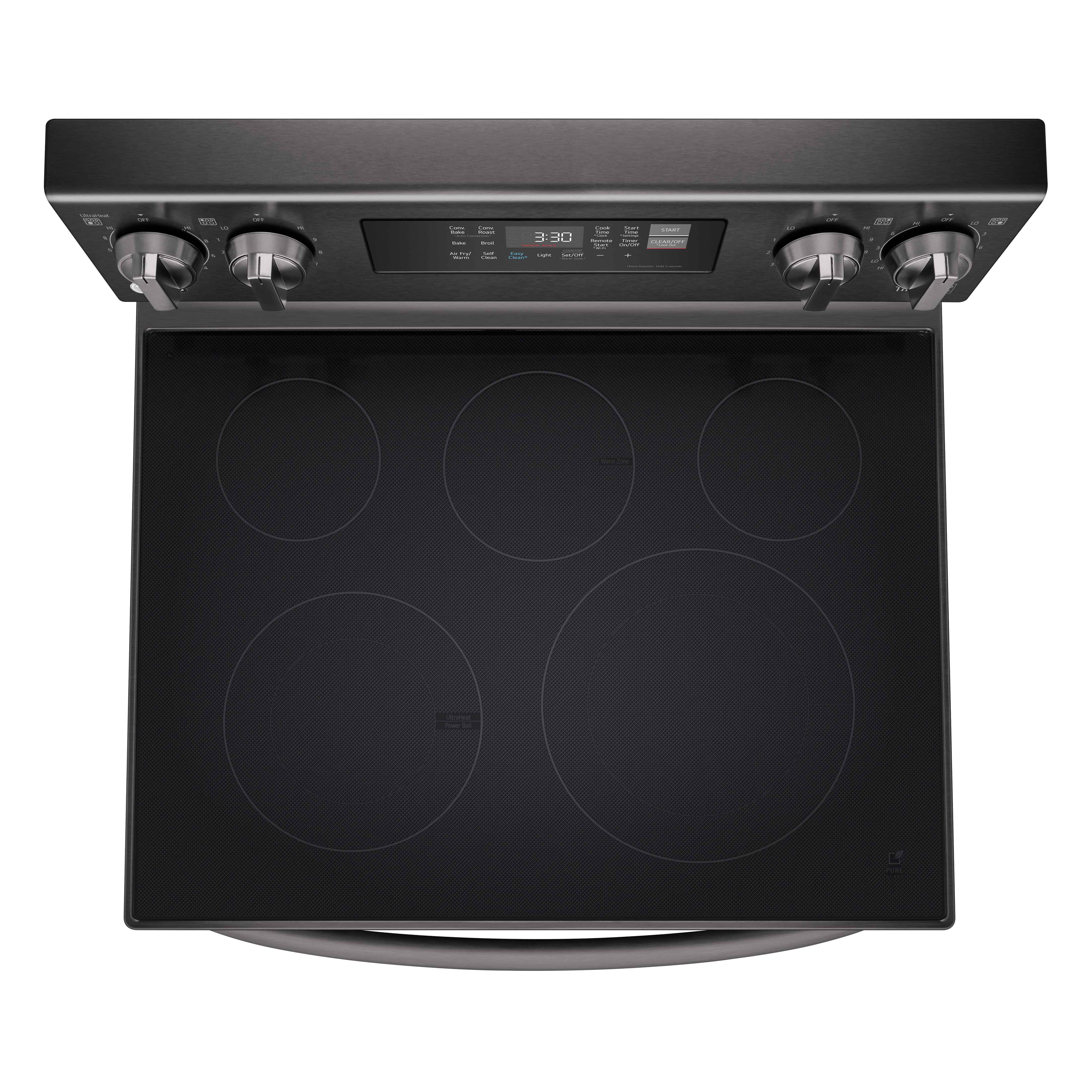 LG Black Stainless Steel 6.3 cu ft. Electric ThinQ® Range with Air Fry and Fan Convection- LREL6323D