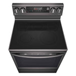 LG Black Stainless Steel 6.3 cu ft. Electric ThinQ® InstaView™ Range with Air Fry and True Convection- LREL6325D