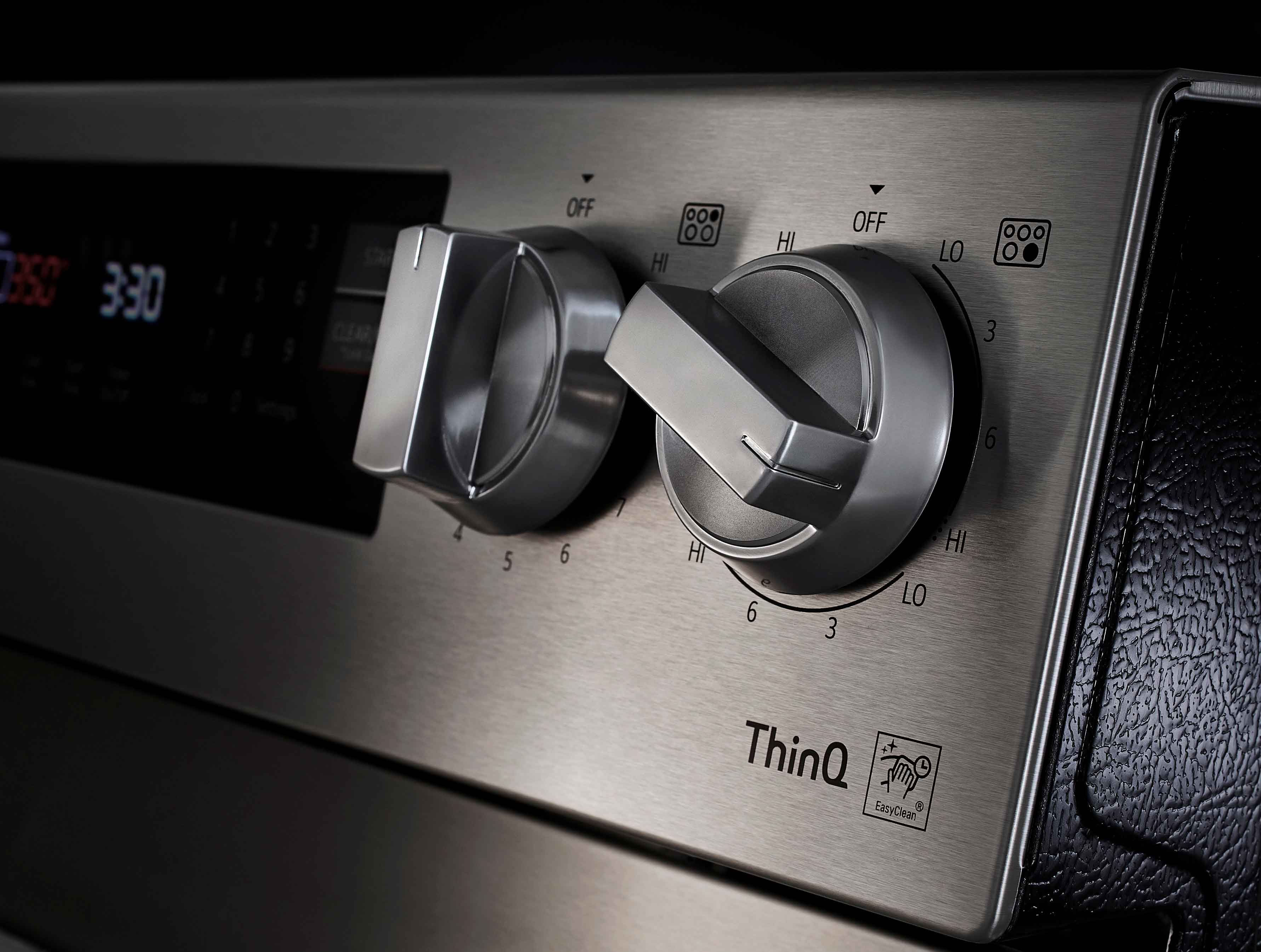 LG Smudge Resistant Stainless Steel 6.3 cu ft. Electric ThinQ® InstaView™ Range with Air Fry and True Convection- LREL6325F