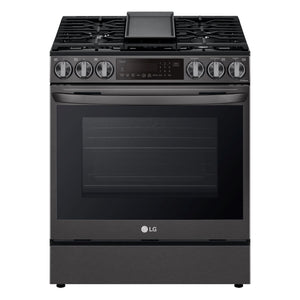 LG Black Stainless Steel Smart Wi-Fi Enabled ProBake Convection® InstaView™ Gas Slide-in Range with AirFry (6.3 Cu.Ft) - LSGL6335D