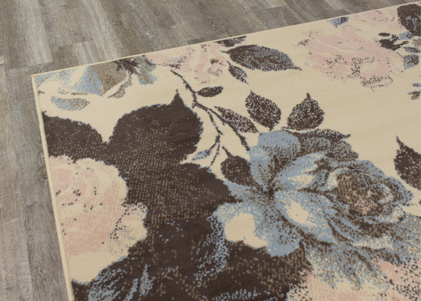 Fiona 5'3" X 7'4" Flowers Rug - Cream Pink Area Rug