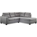 Estelle 2-Piece Sectional with Right-Facing Chaise - Grey