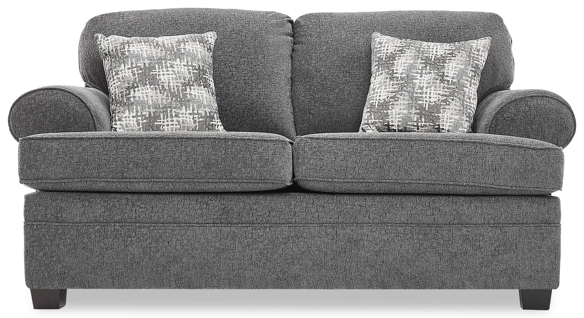 Calliope Sofa and Loveseat Set - Smoke