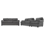 Calliope Sofa, Loveseat and Chair Set - Smoke