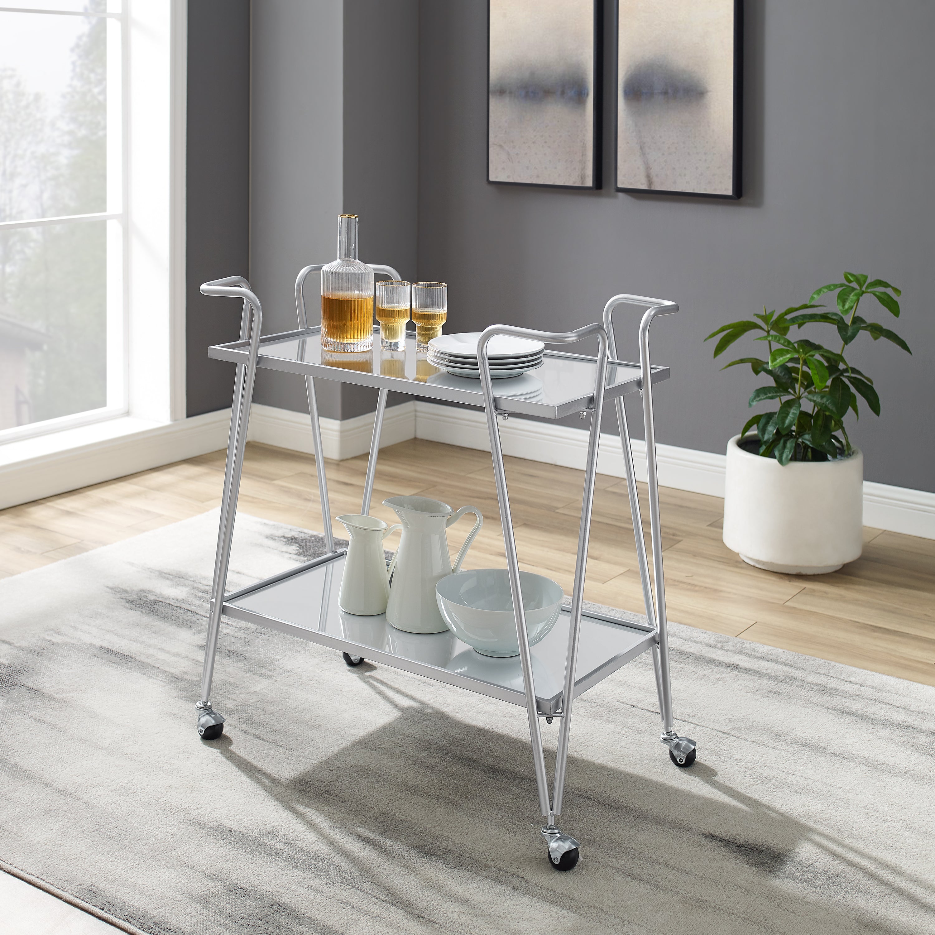Ellie Bar Cart - Silver