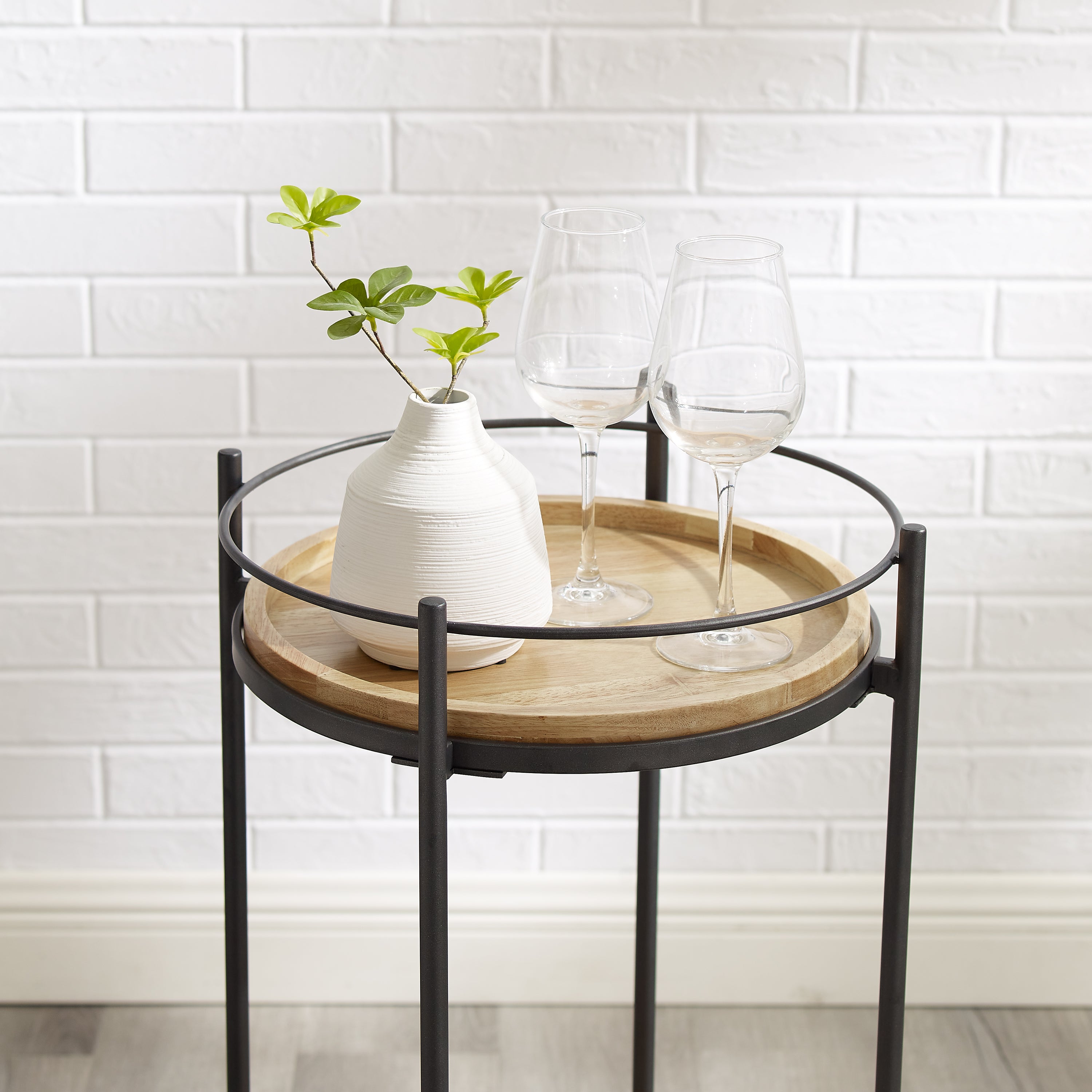 Eliya Round Bar Cart - Black