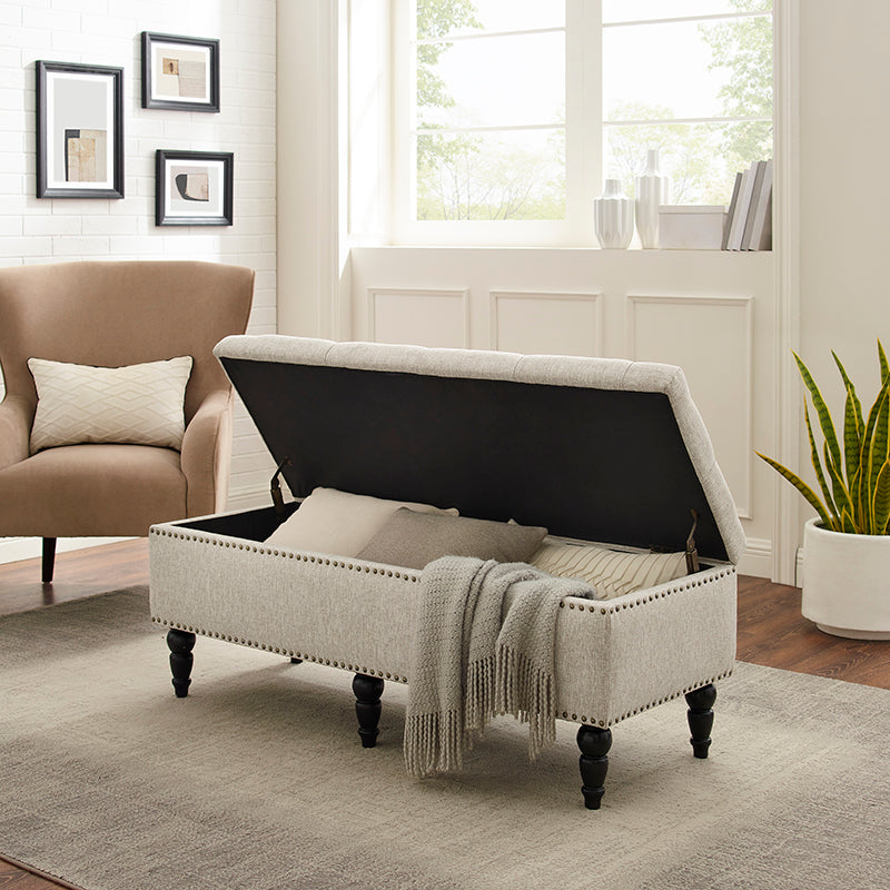 Faye Ottoman - Beige