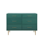 Valerie Glam 6 Drawer Dresser - Green