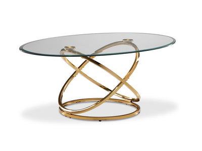 Axis Coffee Table - Glass and Gold