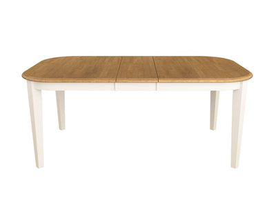 Barrie Extendable Dining Table - Antique White, Brown