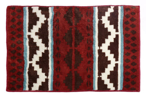 Chapparel Anti Slip Mat - Red / White / Brown