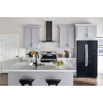 Broan Black Stainless Steel 30" 450 CFM Designer Chimney Range Hood - BWS1304BLS