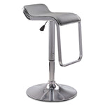 Blair Bar Height Stool - Grey, Chrome