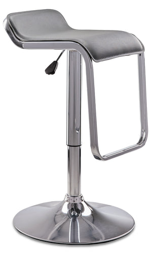 Blair Bar Height Stool - Grey, Chrome