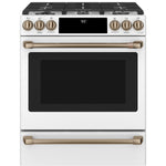 Café™ Matte White 30'' Slide-In Front Control Dual-Fuel Convection Range with Air Fry and Warming Drawer (5.7 Cu.Ft) - CC2S900P4MW2
