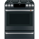 Café™ Matte Black 30" Slide-In Front Control Gas Oven with Convection Range and Air Fry (5.6 Cu.Ft) - CCGS700P3MD1