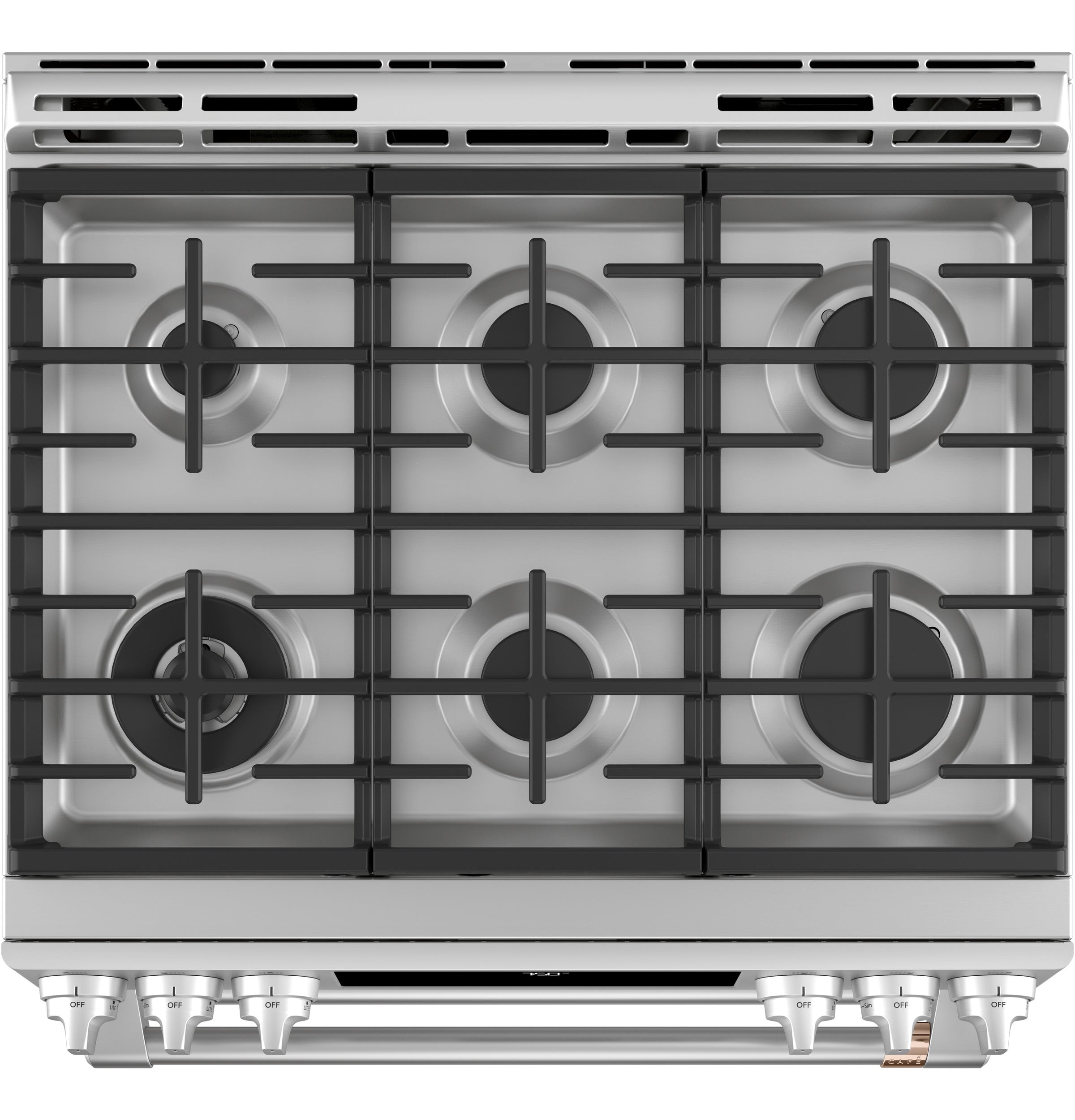 Café™ Stainless Steel 30" Slide-In Front Control Gas Double Oven with Convection Range and Air Fry (6.7 Cu.Ft) - CCGS750P2MS1