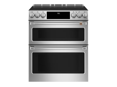 Café™ Stainless Steel 30" Slide-In Front Control Induction and Convection Double Oven Range (7.0 Cu.Ft) - CCHS950P2MS1