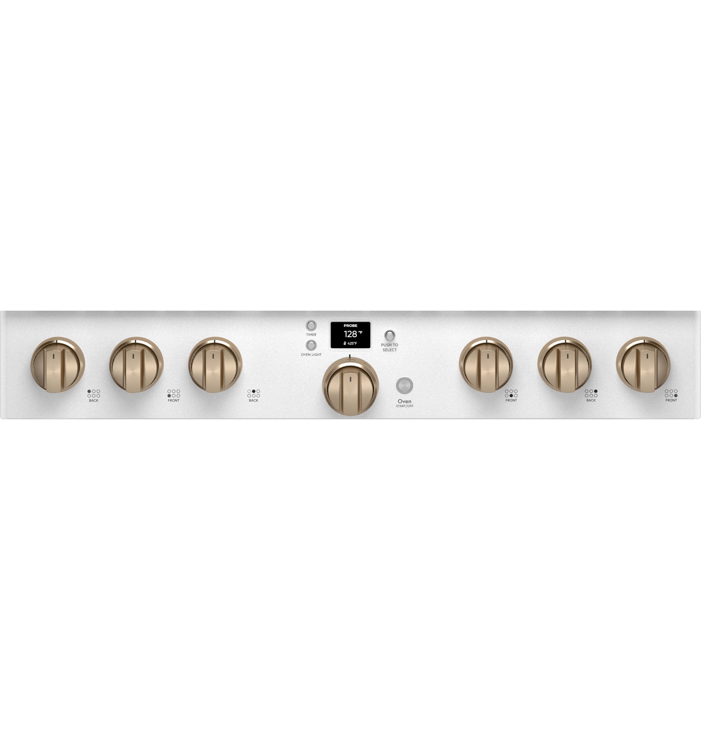 Café Matte White 36" All-Gas Commercial-Style Smart Range (6.2 Cu.Ft) -CGY366P4TW2