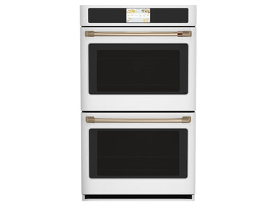Café Matte White 30" Built-In Convection Double Wall Oven (10 Cu.Ft) - CTD90DP4NW2