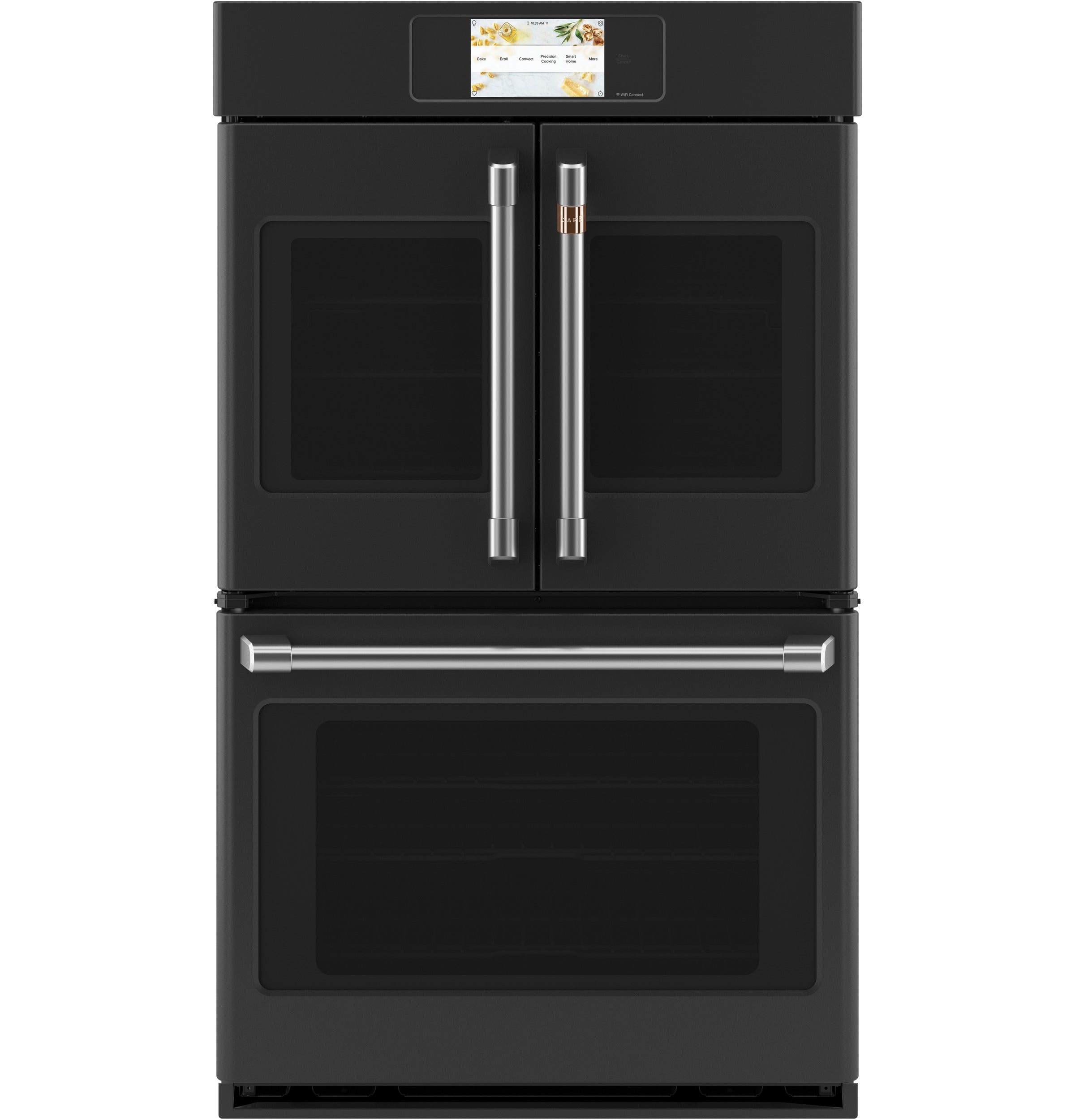 Café Matte Black 30" Built-In French-Door Double Convection Wall Oven (10.0 Cu.Ft) - CTD90FP3ND1