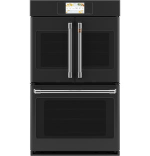 Café Matte Black 30" Built-In French-Door Double Convection Wall Oven (10.0 Cu.Ft) - CTD90FP3ND1