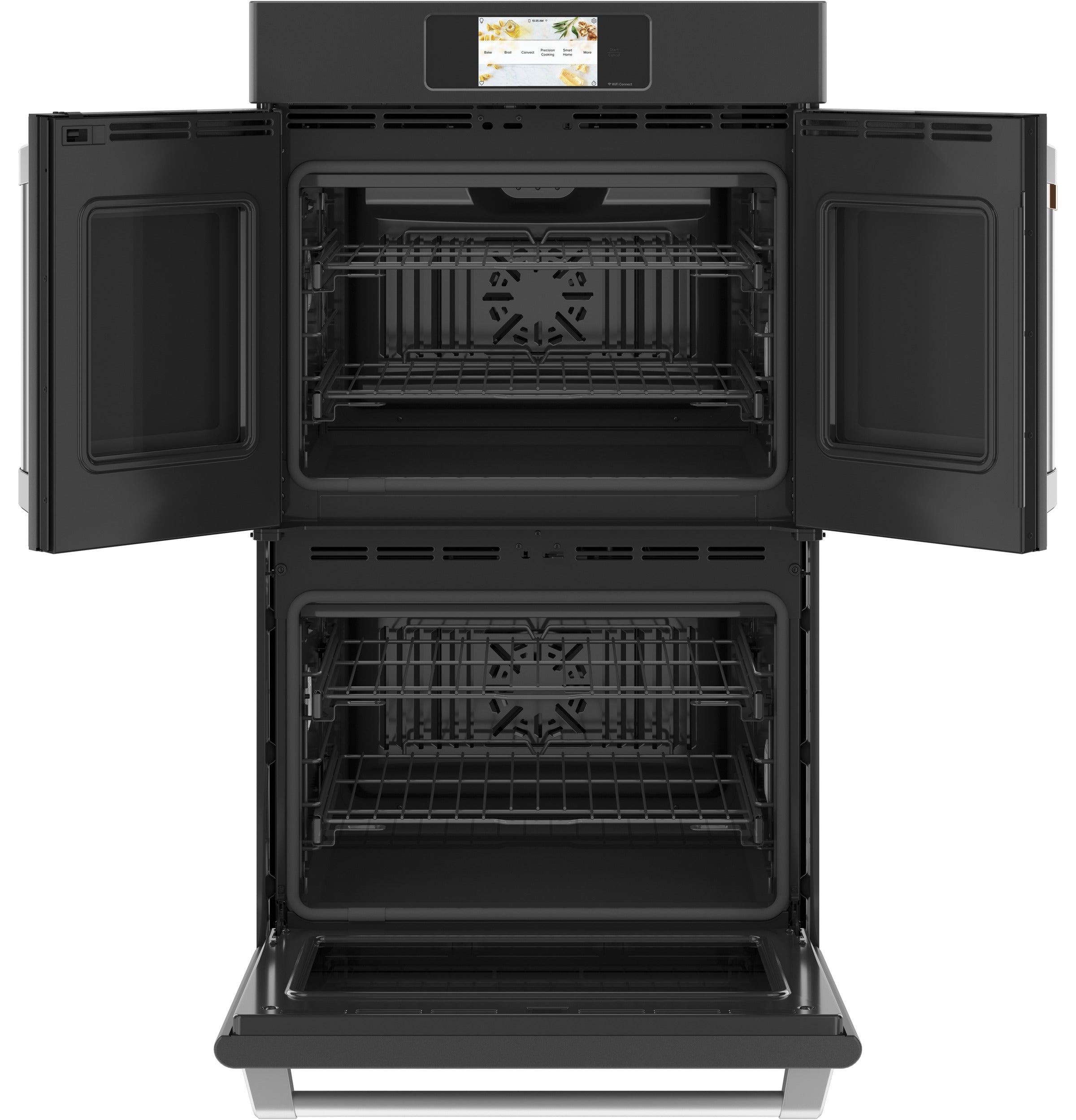 Café Matte Black 30" Built-In French-Door Double Convection Wall Oven (10.0 Cu.Ft) - CTD90FP3ND1