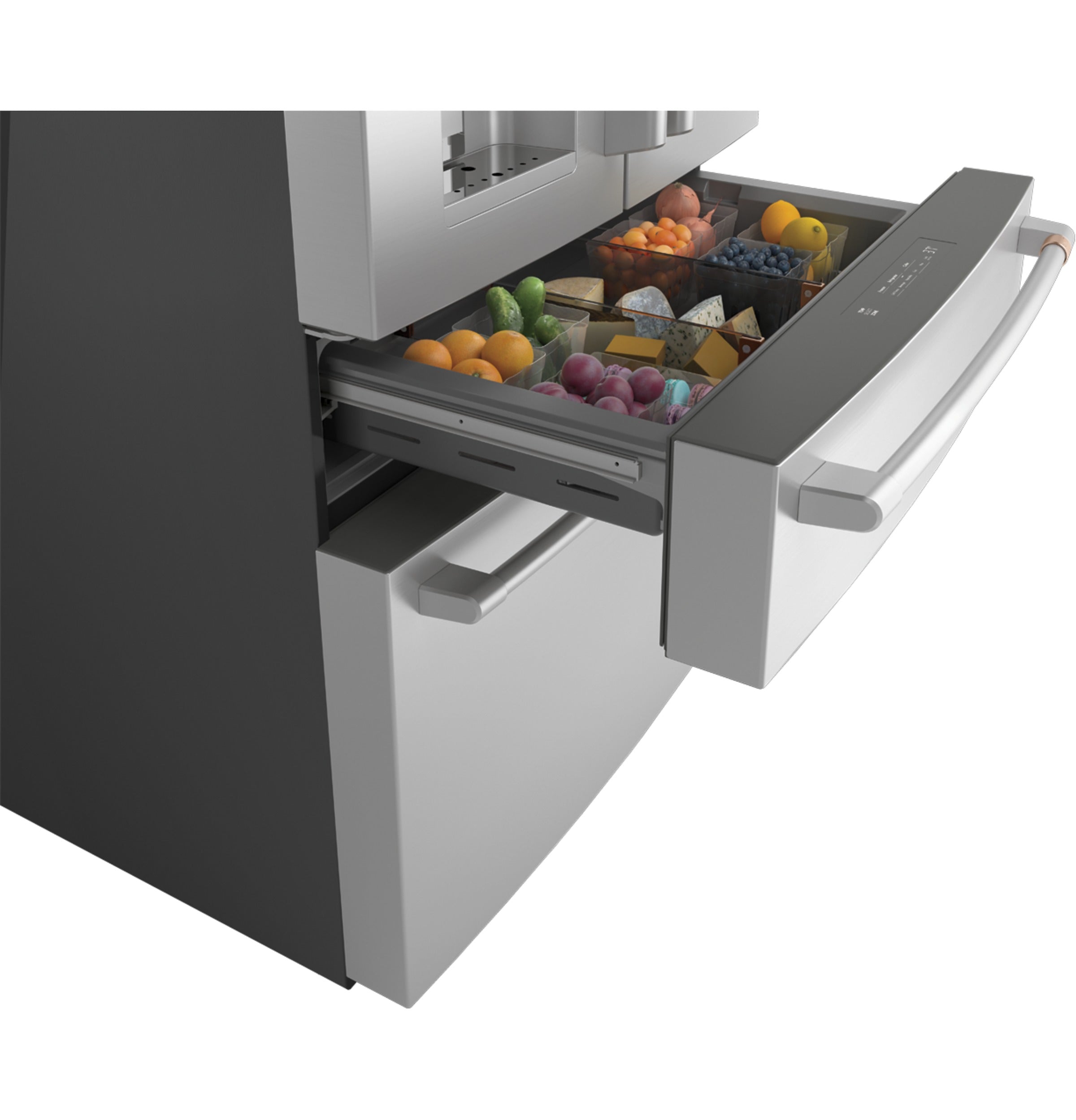 Café 36" 27.8 Cu. Ft. Stainless Steel 4-Door French Door Refrigerator - CVE28DP2NS1