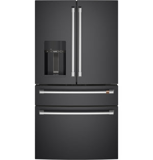 Café 36" 27.8 Cu. Ft. Matte Black 4-Door French Door Refrigerator - CVE28DP3ND1