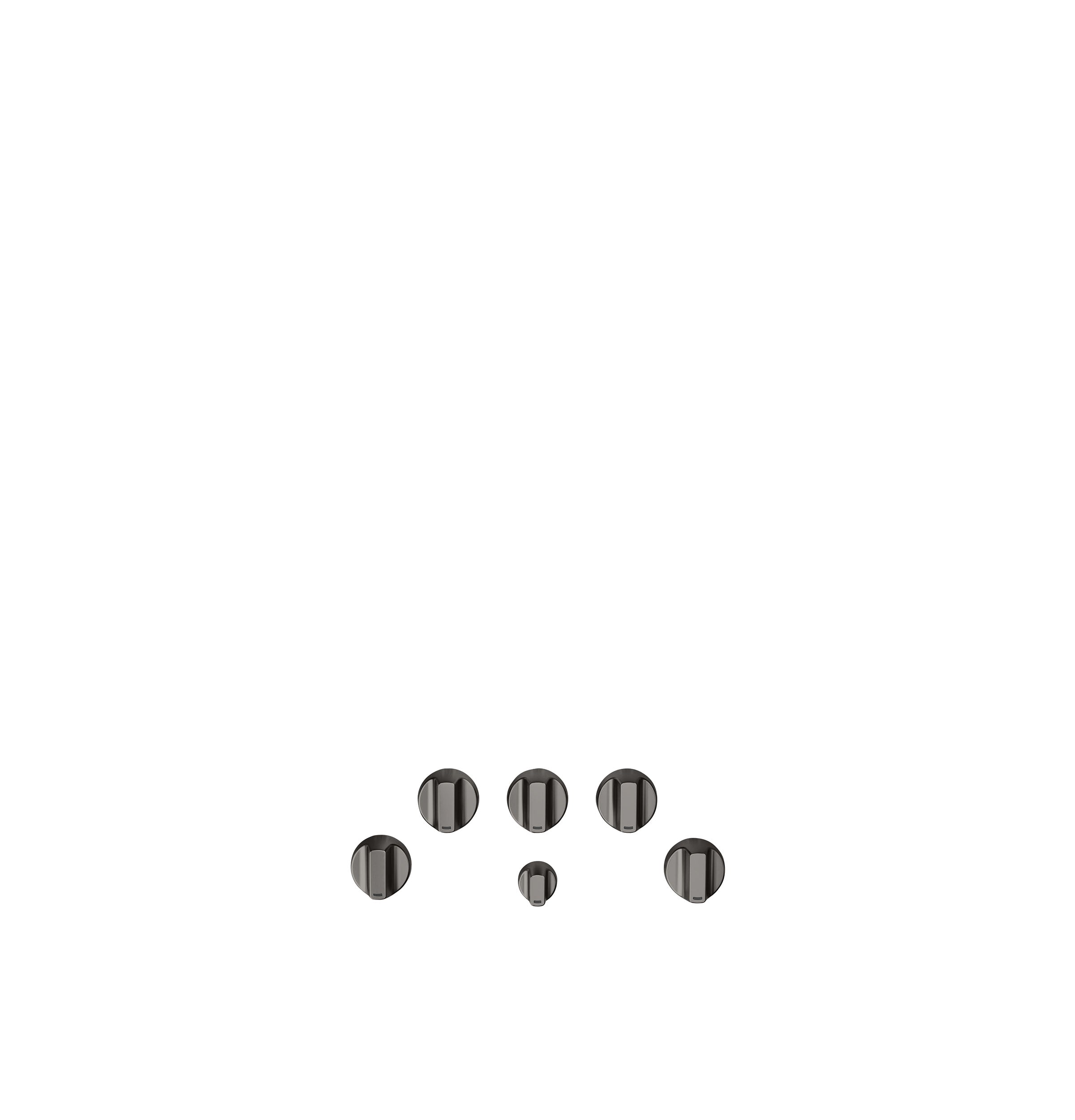 Café™ Brushed Black 5-Piece Gas Cooktop Knobs - CXCG1K0PMBT