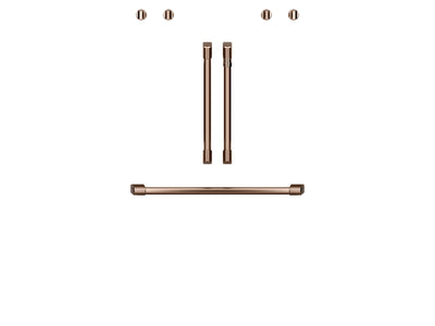 Café™ Brushed Copper 2Pcs. French-Door Handles; 1Pc. 30" Handle; 4Pcs. Knobs Set - CXWDFHKPMCU