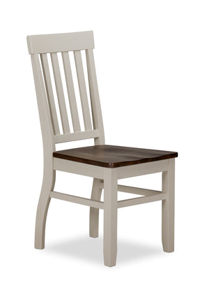 Caylie Dining Chair - Ivory, Driftwood