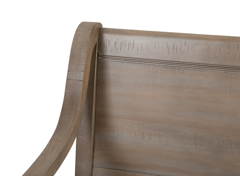 Paxton Place Bench With Back and Storage Greyish Brown Leon's