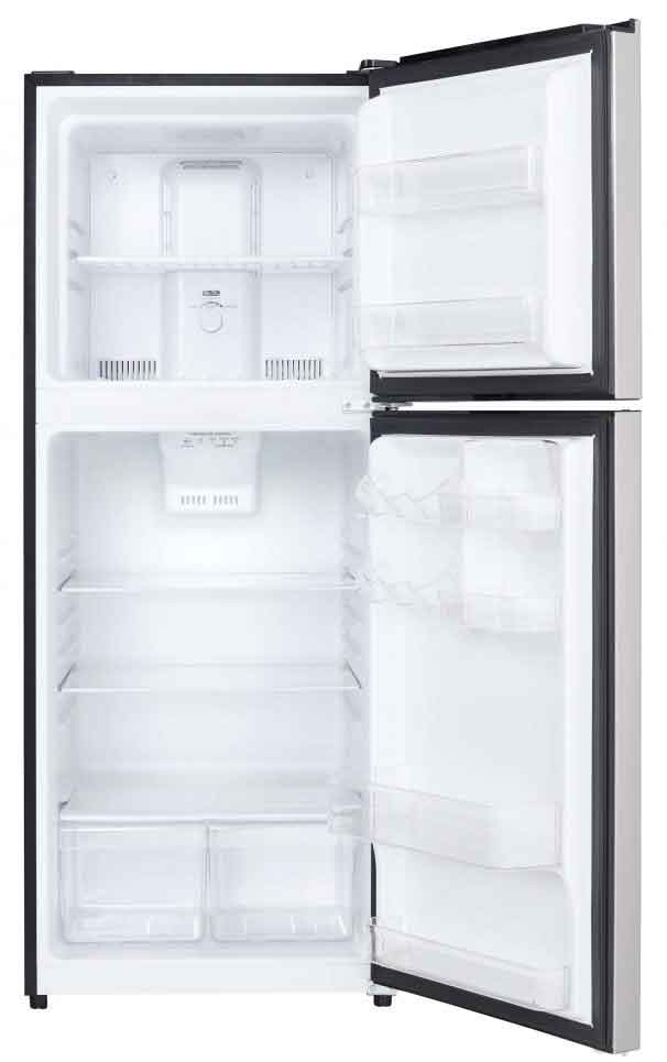 Danby 23.5" 10.1 Cu. Ft. Black And Stainless Look Top-Freezer Refrigerator - DFF101B1BSLDB
