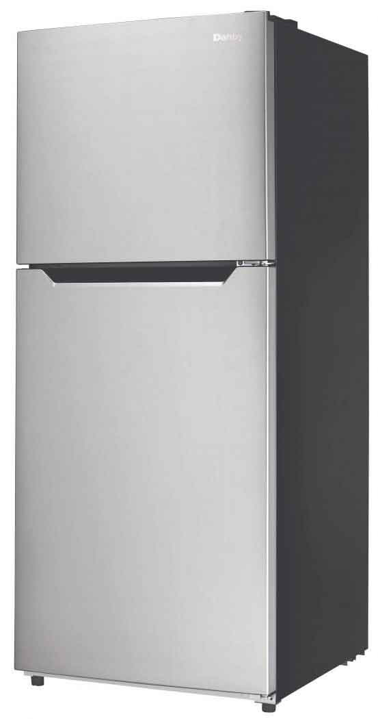 Danby 23.5" 10.1 Cu. Ft. Black And Stainless Look Top-Freezer Refrigerator - DFF101B1BSLDB