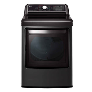 LG Black Steel TurboSteam™ Electric Dryer with EasyLoad™ Dual-opening Door (7.3 Cu.Ft.) - DLEX7900BE