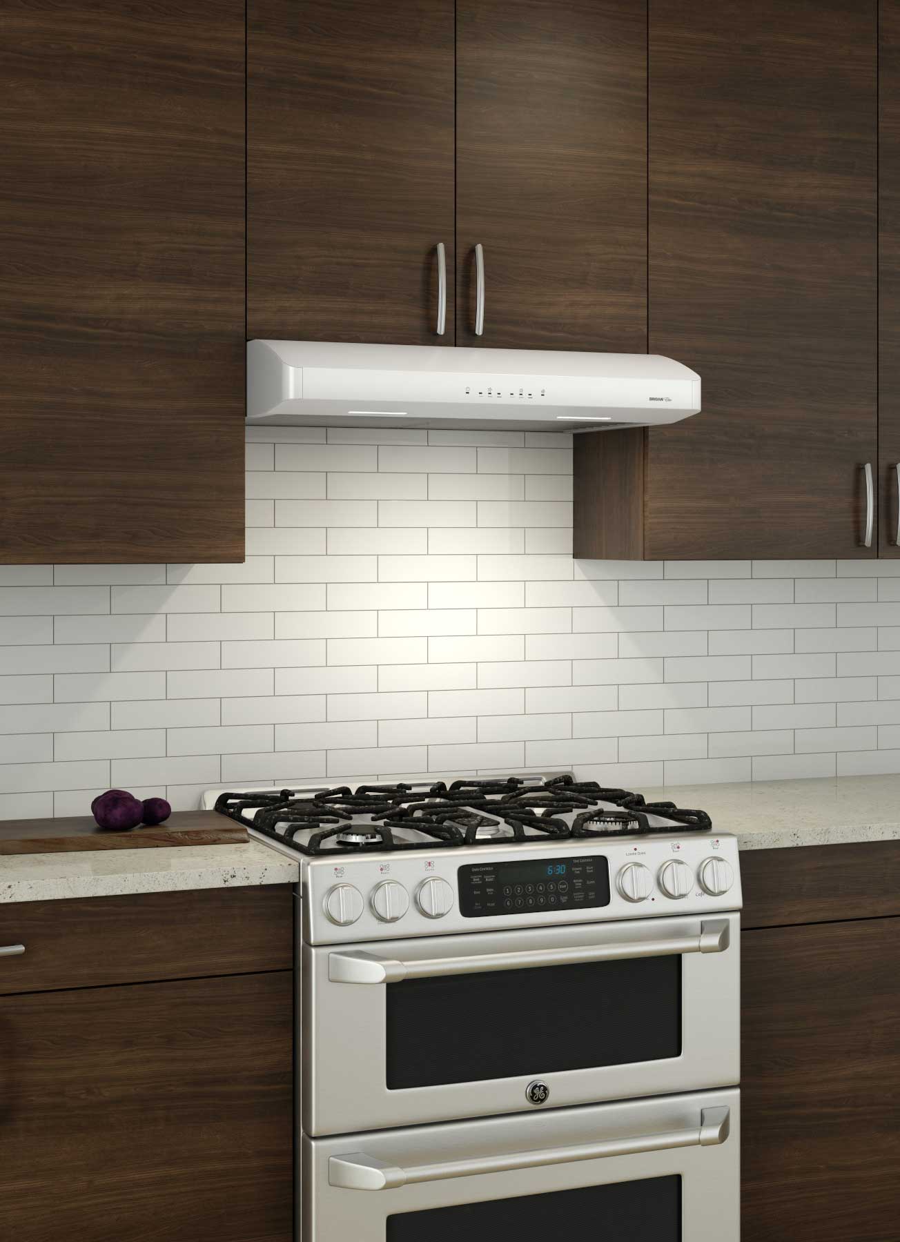 Broan White 36" 650 Max CFM Under-the-Cabinet Range Hood - ERLE136WH