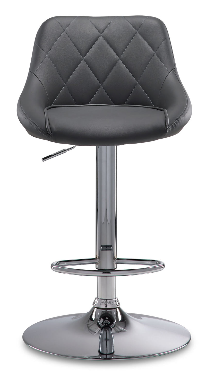 Esma Bar Height Stool Grey, Chrome Leon's