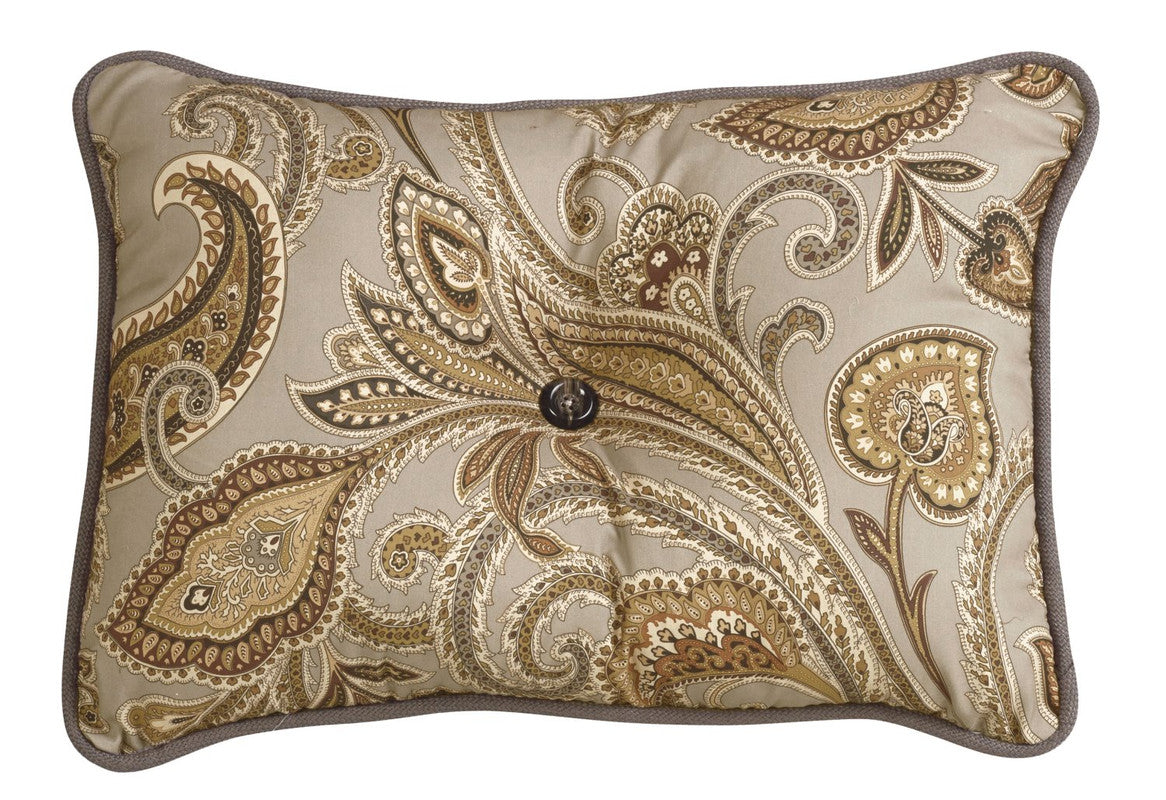 Volcan Paisley Decorative Pillow - Tan