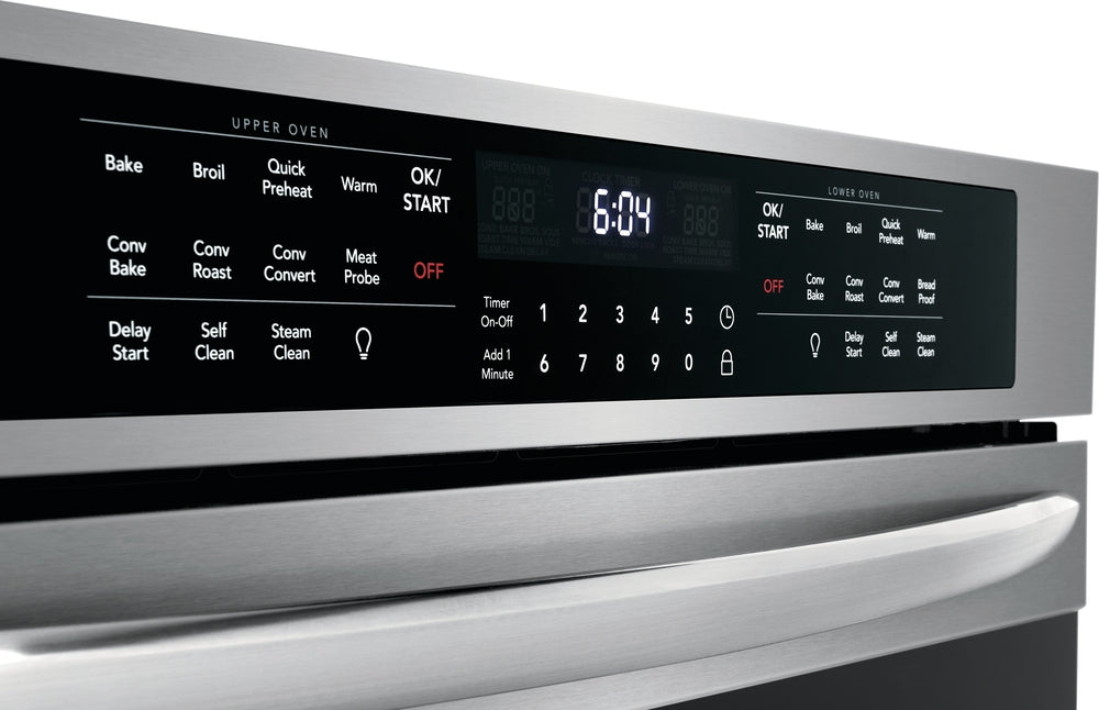 Frigidaire Gallery Stainless 30" Electric Double Wall Oven (10.2 Cu.Ft) - FGET3066UF