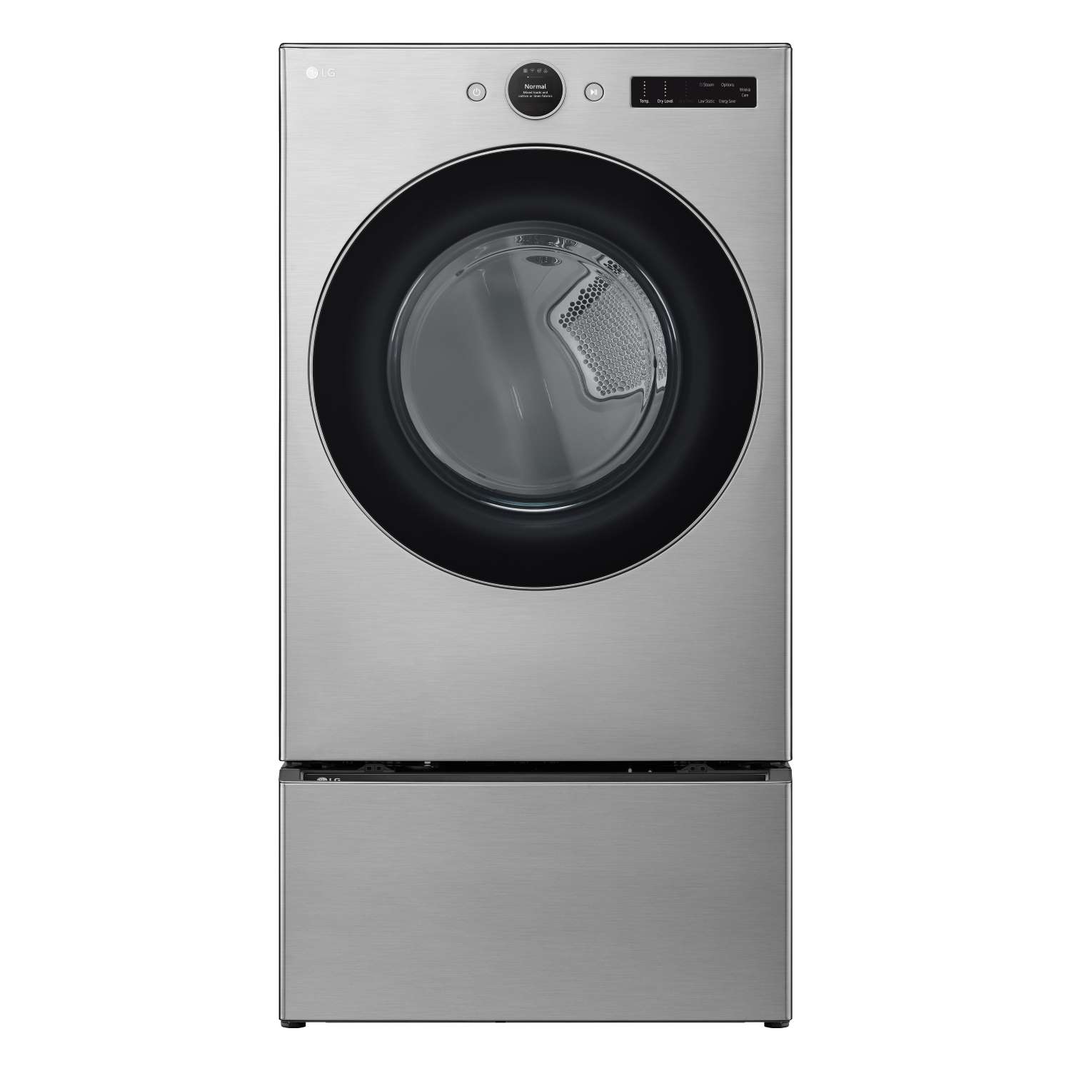 LG Graphite Steel 7.4 cu. ft. Ultra Large Capacity Smart Front Load Dryer with Built-In Intelligence & TurboSteam® - DLEX5500V
