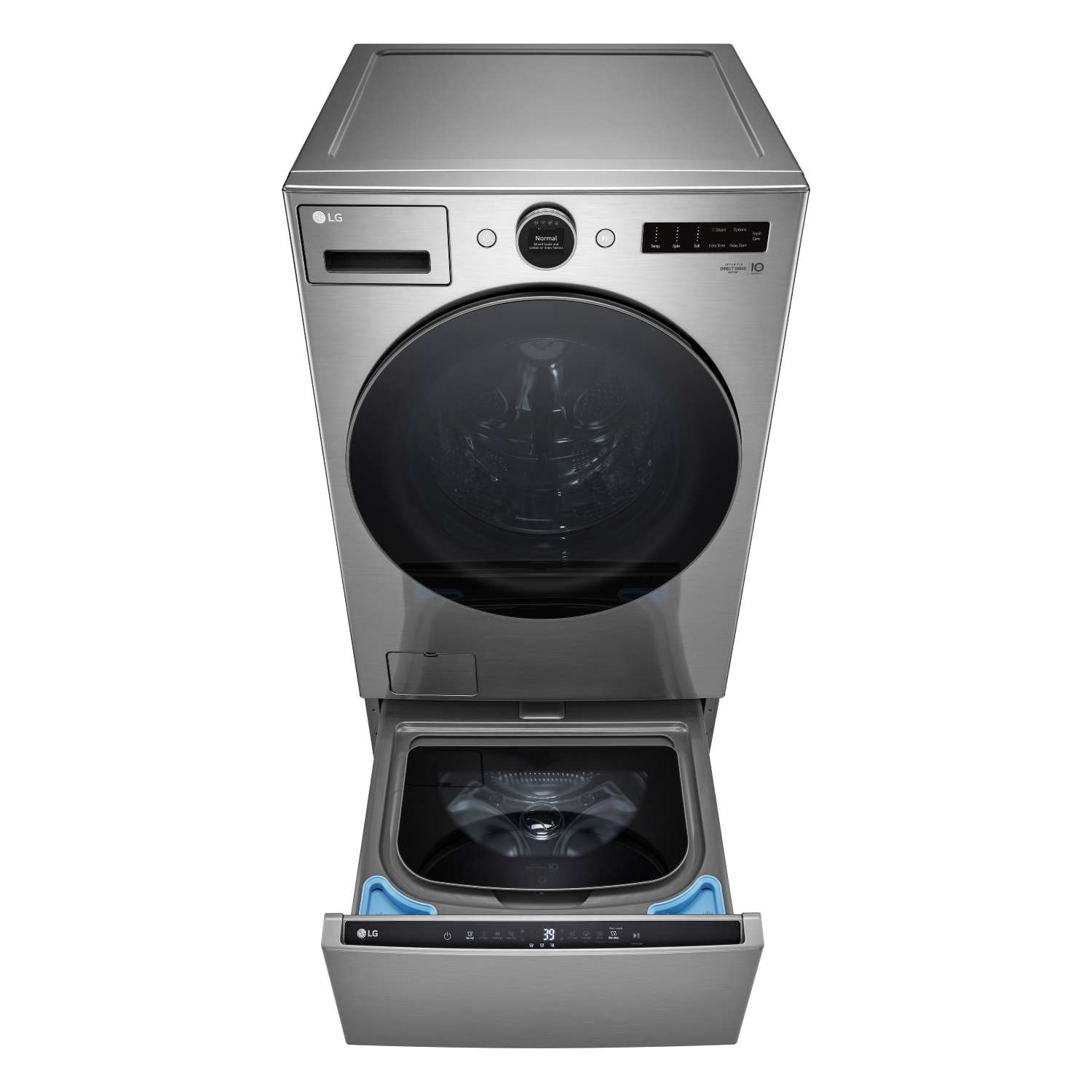 LG Graphite Steel 5.2 cu. ft. Front Load Washer with AI DD™ and LCD Knob - WM5500HVA