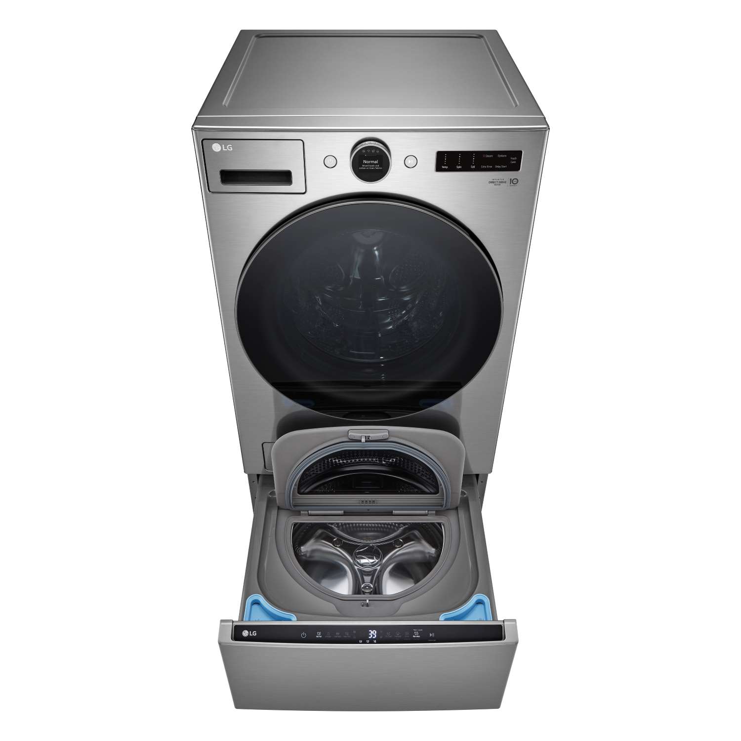 LG Graphite Steel 5.2 cu. ft. Front Load Washer with AI DD™ and LCD Knob - WM5500HVA