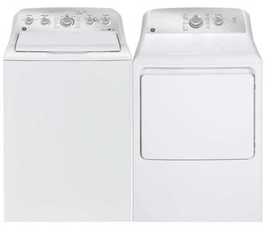 GE White Top-Load Washer (4.9 cu. ft) & Electric Dryer (7.1 cu. ft.) - GTW490BMRWS/GTD40EBMRWS