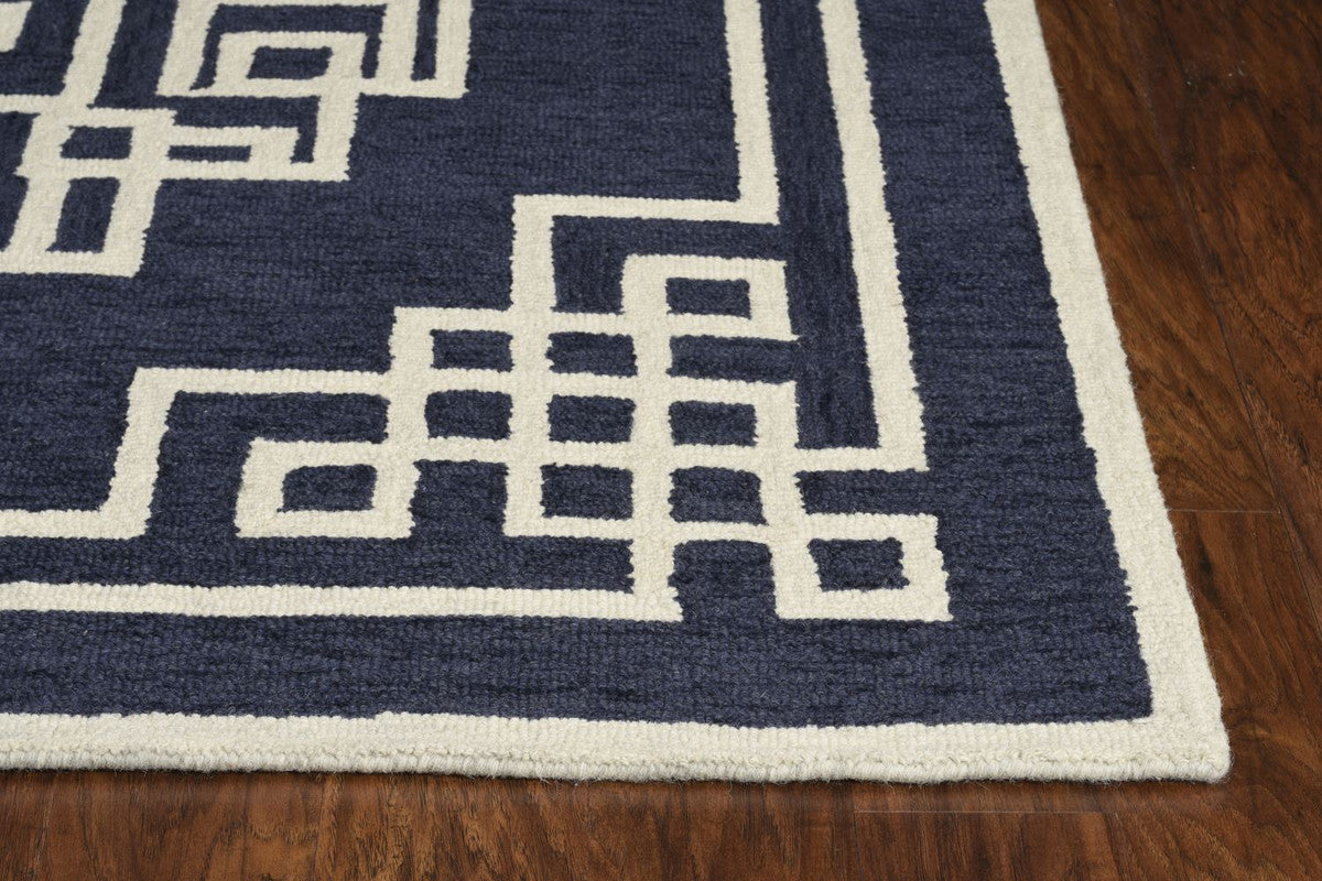 Maskwa III Area Rug - 8' x 10' - Navy Ivory