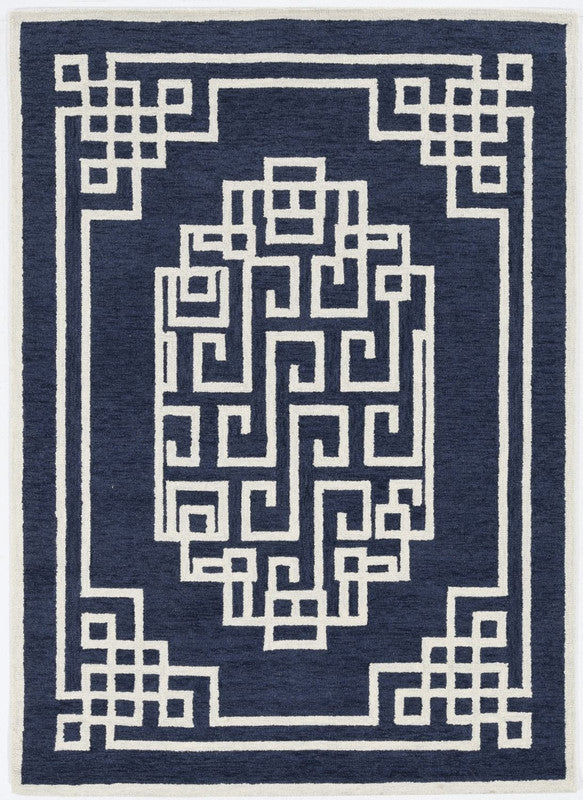 Maskwa III Area Rug - 8' x 10' - Navy Ivory